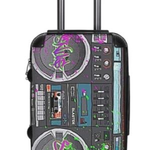 One of a kind 80's style boombox luggage... they gonna hear you comin!!!